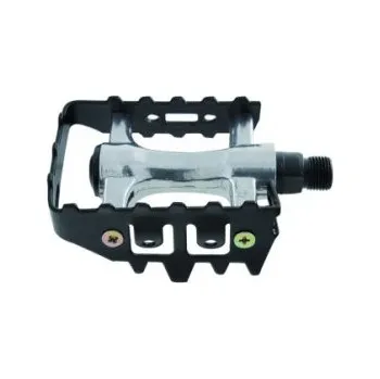 Pedály MTB AL CR-MO osa stříbrno-černé