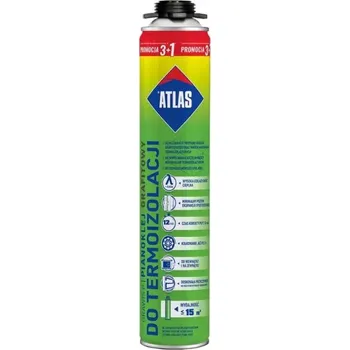 Průmyslové lepidlo Atlas PUR pěna na lepení izolace Grawis P grafitová 850 ml