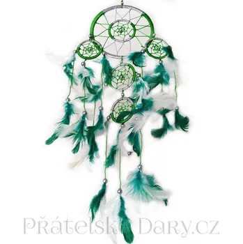 Lapač snů Lapač zlých Snů Zelená Stříbro 50 cm