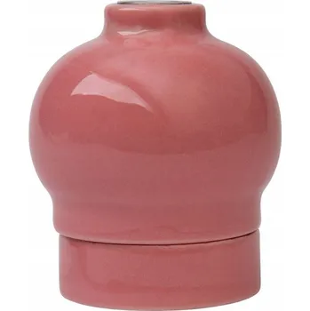 Objímka na žárovku KERAMICKÁ OBJÍMKA ŽÁROVKY E27 XD06W PASTELOVÁ LOSOSOVÁ