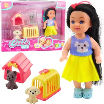 Panenka Sada Mini Panenka V Šatech Pejsci Bouda Transportér