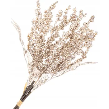 Vánoční dekorace VÁNOČNÍ VĚTVIČKA 34 CM UMĚLÁ OZDOBA NA ARANŽOVÁNÍ