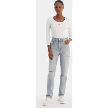 Dámské džíny Calvin Klein Jeans Jeansy New Mom Jean Bowery Destroyed LV047D722G Modrá Mom Fit 25