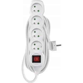 Napájecí kabel Prodlužovací Kabel lišta Emos 7 m 4 ks bílá