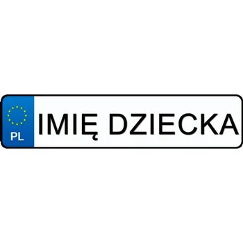 Dekorace do dětského pokoje Samolepka registrační značky se jménem vašeho dítěte