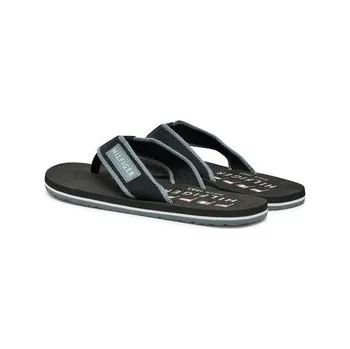 Pánská móda Tommy Hilfiger Žabky Patch Hilfiger Beach Sandal FM0FM05435 Černá 40