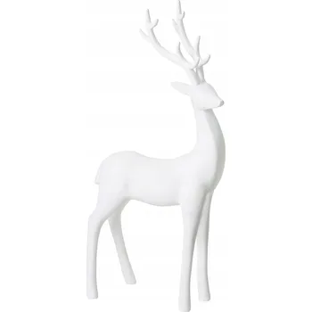 Obraz Figurka Jelena Černá Velká Dekorativní Jelen 43cm Bílý