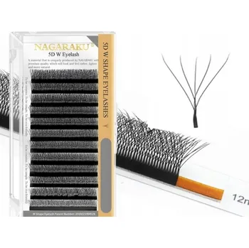 Umělé řasy Řasy Nagaraku 5D W-shape Mix D, 0.07, 8-15