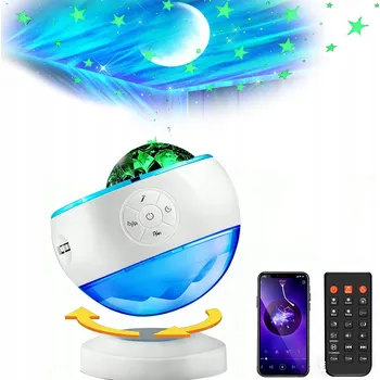 Projektor PROJEKTOR HVĚZDNÉHO NEBE PRO DĚTI BLUETOOTH HUDBA S ČASOVAČEM A DÁLKOVÝM OVLÁDÁNÍM