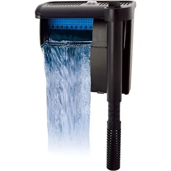 Akvarijní filtr KASKÁDOVÝ FILTR DO AKVÁRIA 76-114L 600L/H - 3 STUPNĚ FILTRACE S REGULACÍ