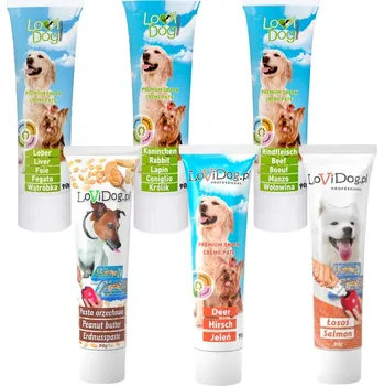 Pamlsek pro psa LOVIDOG Pasta MIX příchutí – pamlsek pro psa – 6x90g