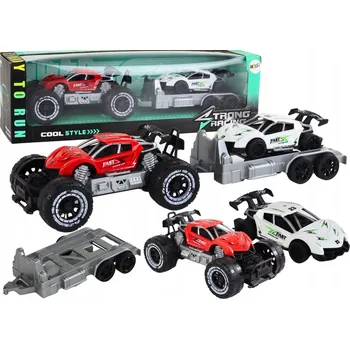 autíčko SADA TERÉNNÍ AUTO ČERVENÉ AUTOPŘEPRAVNÍK SPORTOVNÍ AUTO AUTÍČKA VOZIDLA