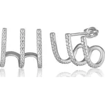 JVD Dámské stříbrné peckové náušnice na šroubek se zirkony SVLE3429XH20000