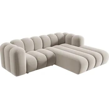 Pohovka Micadoni Sametová rohová pohovka Lupine 228 cm, pravá