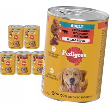 Krmivo pro psa PEDIGREE vlhké krmivo pro psy s hovězím masem v želé, konzerva 400 g