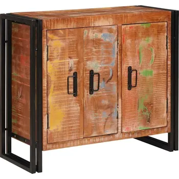 Příborník do zásuvky vidaXL Boční skříň s dveřmi Hnědá Masivní recyklované dřevo a kov