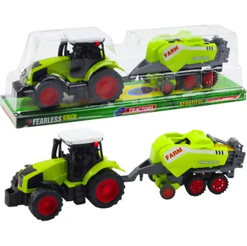 Zahradní traktor Sada Traktor Zemědělský Lis na Balíkování Sena Zelený