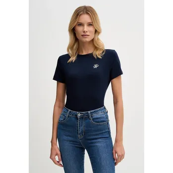 Tričko Tommy Hilfiger dámské, tmavomodrá barva, WW0WW47809 59X, vel. L