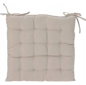 Podsedák POLŠTÁŘ NA ŽIDLI S VAZÁNÍM ČTVERCOVÝ SVĚTLE ŠEDÝ 40 x 40 cm K SEZENÍ