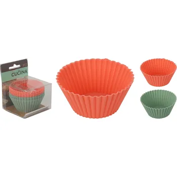 Forma na pečení košíček na pečení 70x35mm silikon mix barev (8ks)
