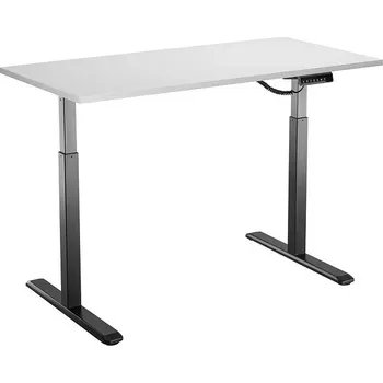 Psací stůl AlzaErgo Table ET2 černý + deska TTE-12 120x80cm bílý laminát