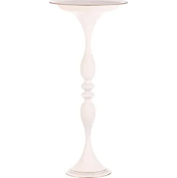 Mísa kovová Autronic Mísa kovová - na stojanu, 83 cm, aranžovací, barva bílá (FUP538)