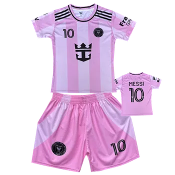 Fotbal Numberoplus Premium dětský fotbalový dres Komplet Inter Miami CF 25/26 - King Messi 10 Velikost: 12 roky (vel.146)