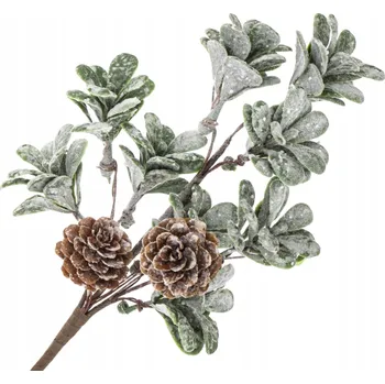 Vánoční dekorace VÁNOČNÍ VĚTVIČKA 28 CM UMĚLÁ OZDOBA NA ARANŽOVÁNÍ