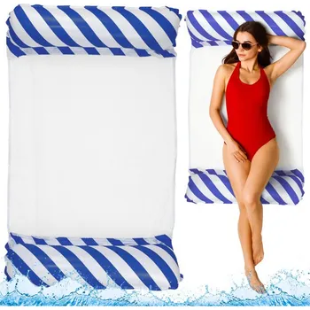 Nafukovací vodní houpací síť Matrace Lehátko Bílo-granátová 120x70cm