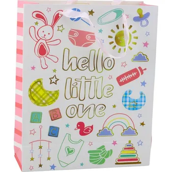Dárková taška Dárková taška k narození dítěte Hello Little One 32 x 26 x 10 cm