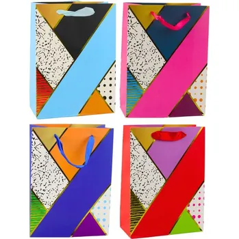 Dárková taška Papírová dárková taška Geometrické vzory 23 x 18 x 10,5 cm