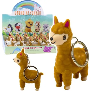 Klíčenka na klíče batohu Lama Alpaka LED Svítilna Zvuky