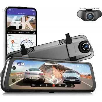 IP kamera AZDOME AR09 2K Mirror Dash Cam kamera do auta se zpětným zrcátkem