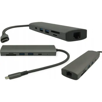 USB hub USB-C hub s PD nabíjením Čtečka SD MicroSD pro notebooky Gigabyte multiport