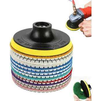 SADA DIAMANTOVÝCH KOTOUČE PRO BROUŠENÍ A LEŠTĚNÍ OBKLADŮ, DLAŽDIC, GRESU A SLINUTÉ KERAMIKY