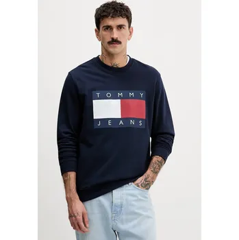 Pánská mikina Bavlněná mikina Tommy Jeans DM0DM22643 námořnická modř 59X, vel. XL