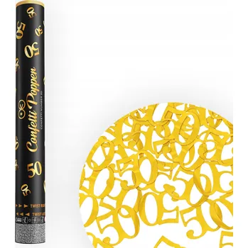 Konfeta PartyPal tuba s konfetami - zlaté hvězdičky