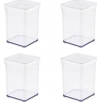 Dóza na potraviny Sada 4 dóz na sypké potraviny, těstoviny, rýži, mouku Rotho LOFT 1 l