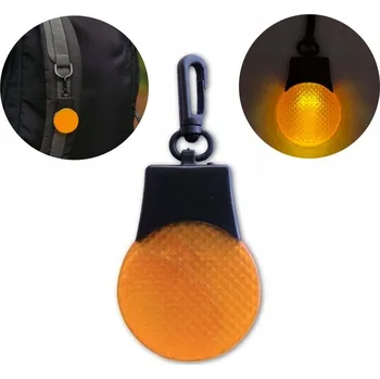 LED reflexní Přívěsek Na Klíče přívěsek pulzující, 3 režimy svícení, oranžová