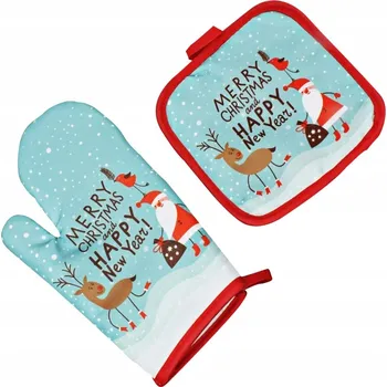 Chňapka Vánoční kuchyňská chňapka ve tvaru rukavice