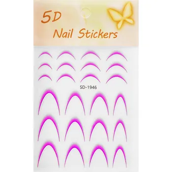 Přípravek na nehty SAMOLEPKY NA NEHTY FRENCH ZDARMA K ZDOBENÍ FIALOVÉ