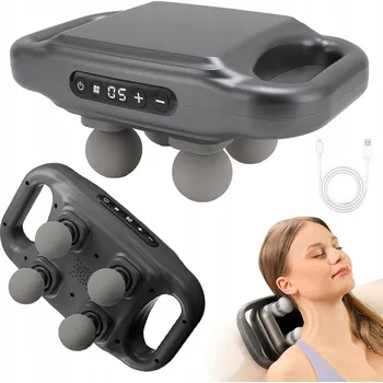 Masážní přístroj Masážní Přístroj na tělo a záda Gun, masážní pistole, 4 hlavice