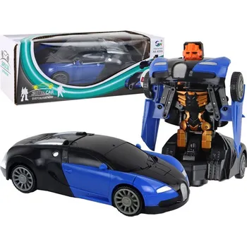 Robot Auto-Robot 2v1 Bugatti Modré Světelné Efekty
