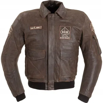 Moto bunda Pánská kožená motorkářská bunda W-TEC Bomber 6XL