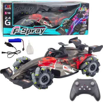 RC model auta Závodní Auto na Dálkové Ovládání RC 1:10 Světla Zvuky Pára Červená