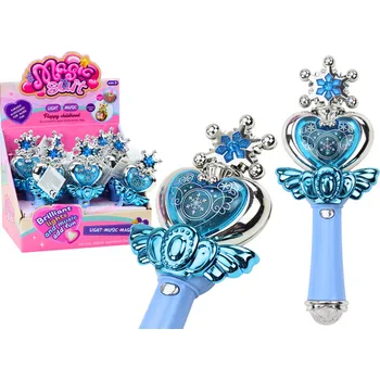 Karnevalový doplněk Hůlka Princezny Barevná Světla Zvuky Modrá