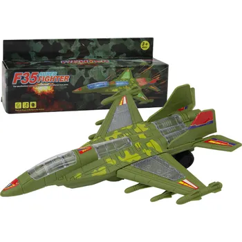 autíčko Stíhačka Military F35 Jezdící Světla Zvuky Zelená