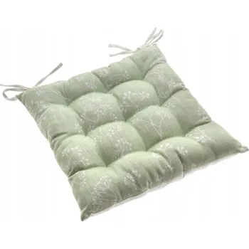 Podsedák POLŠTÁŘ NA ŽIDLI ČTVERCOVÝ S VAZÁNÍM 40 x 40 cm ZELENÝ