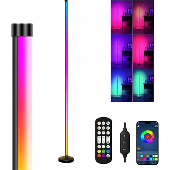 Stojací lampa LED rohová stojací LAMPA s APLIKACÍ 120CM RGB + dálkový ovladač