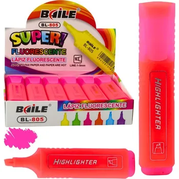 Zvýrazňovač Zvýrazňovač na poznámky Školní Kancelářský Neonový Intenzivní Růžový